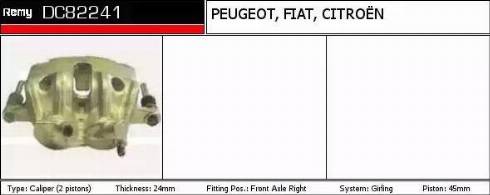 Remy DC82241 - Тормозной суппорт autospares.lv