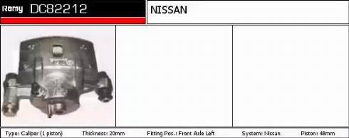 Remy DC82212 - Тормозной суппорт autospares.lv