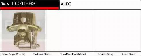 Remy DC70992 - Тормозной суппорт autospares.lv