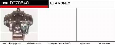 Remy DC70548 - Тормозной суппорт autospares.lv