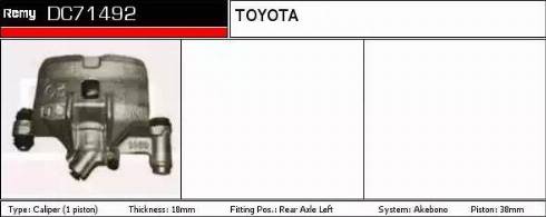 Remy DC71492 - Тормозной суппорт autospares.lv