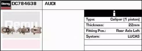 Remy DC784638 - Тормозной суппорт autospares.lv