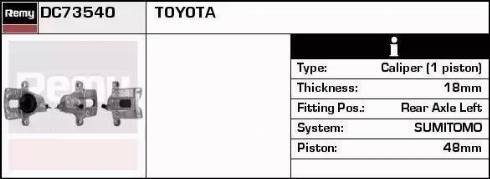 Remy DC73540 - Тормозной суппорт autospares.lv