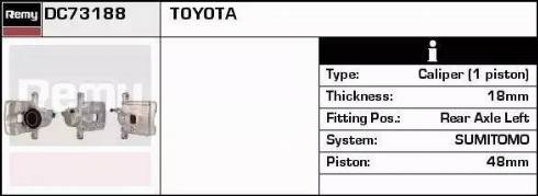 Remy DC73188 - Тормозной суппорт autospares.lv