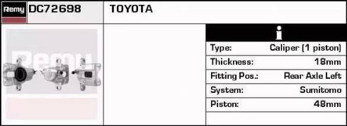 Remy DC72698 - Тормозной суппорт autospares.lv