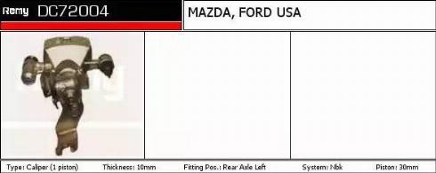 Remy DC72004 - Тормозной суппорт autospares.lv