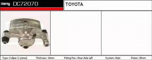 Remy DC72070 - Тормозной суппорт autospares.lv