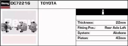 Remy DC72216 - Тормозной суппорт autospares.lv