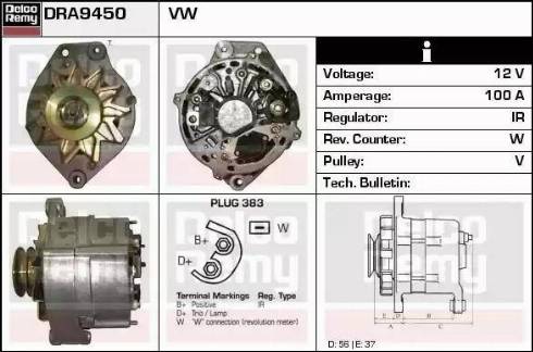 Remy DRA9450 - Генератор autospares.lv