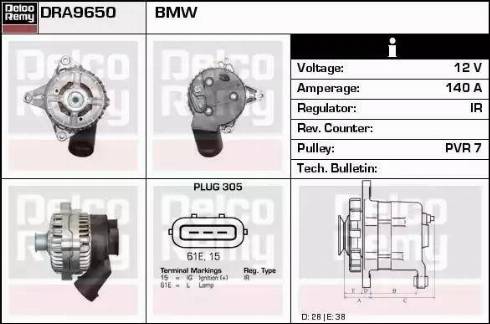 Remy DRA9650 - Генератор autospares.lv