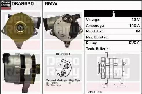 Remy DRA9620 - Генератор autospares.lv