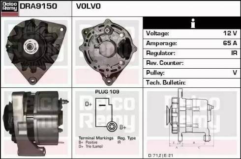 Remy DRA9150 - Генератор autospares.lv