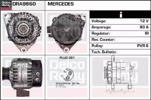 Remy DRA9860 - Генератор autospares.lv