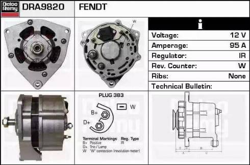 Remy DRA9820 - Генератор autospares.lv