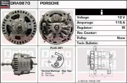 Remy DRA9870 - Генератор autospares.lv