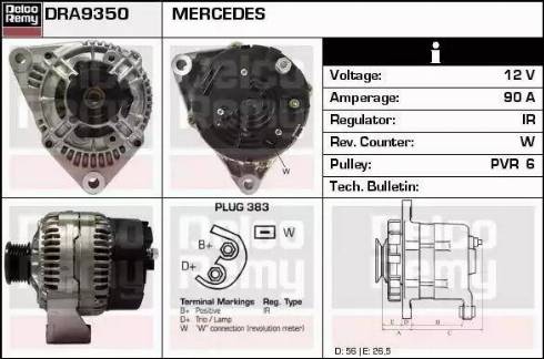 Remy DRA9350 - Генератор autospares.lv