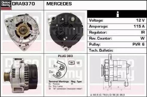 Remy DRA9370 - Генератор autospares.lv