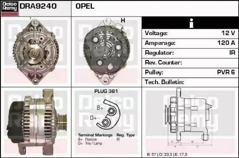 Remy DRA9240 - Генератор autospares.lv