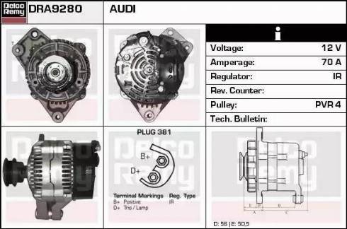 Remy DRA9280 - Генератор autospares.lv