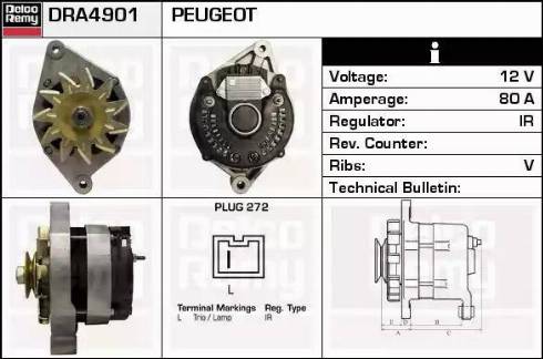 Remy DRA4901 - Генератор autospares.lv