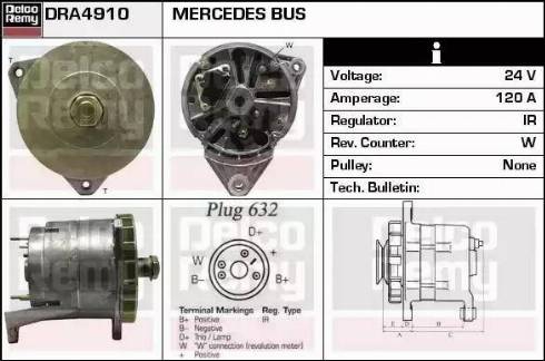 Remy DRA4910 - Генератор autospares.lv