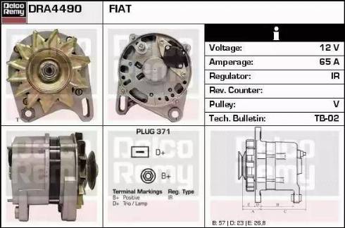 Remy DRA4490 - Генератор autospares.lv