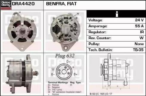 Remy DRA4420 - Генератор autospares.lv