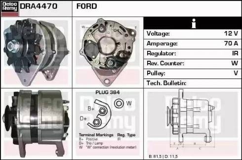 Remy DRA4470 - Генератор autospares.lv