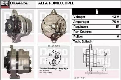 Remy DRA4652 - Генератор autospares.lv