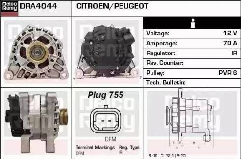 Remy DRA4044 - Генератор autospares.lv