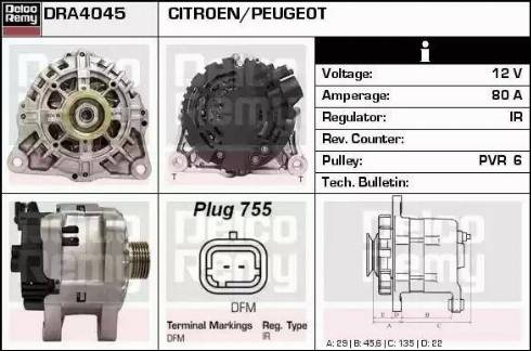 Remy DRA4045 - Генератор autospares.lv