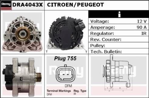 Remy DRA4043X - Генератор autospares.lv