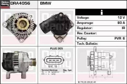 Remy DRA4056 - Генератор autospares.lv