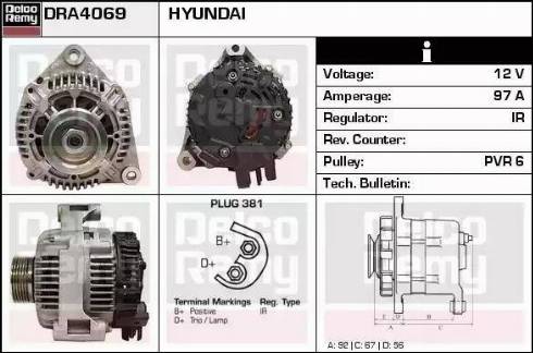 Remy DRA4069 - Генератор autospares.lv