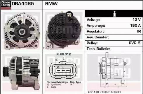 Remy DRA4065 - Генератор autospares.lv