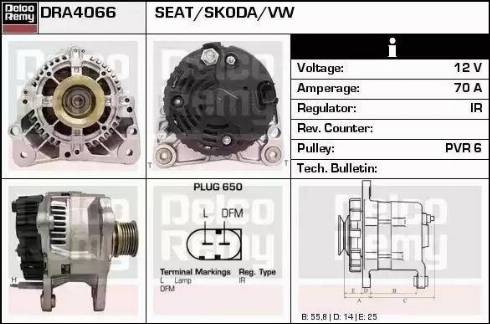 Remy DRA4066 - Генератор autospares.lv