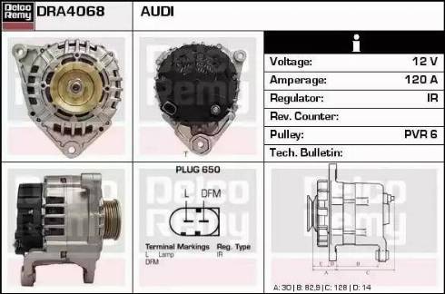 Remy DRA4068 - Генератор autospares.lv