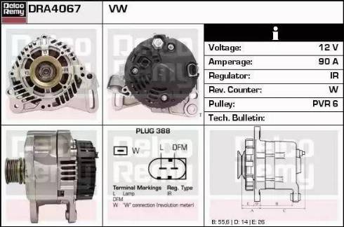 Remy DRA4067 - Генератор autospares.lv