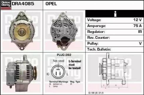 Remy DRA4085 - Генератор autospares.lv