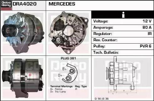 Remy DRA4020 - Генератор autospares.lv