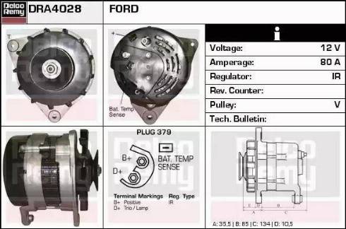 Remy DRA4028 - Генератор autospares.lv