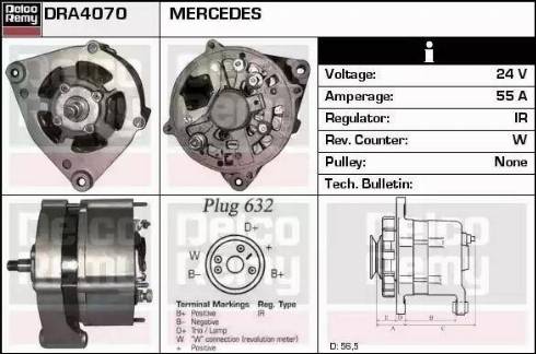 Remy DRA4070 - Генератор autospares.lv