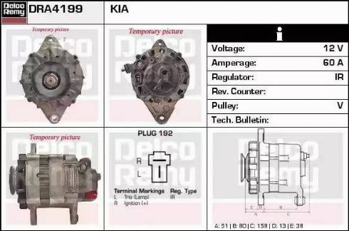 Remy DRA4199 - Генератор autospares.lv