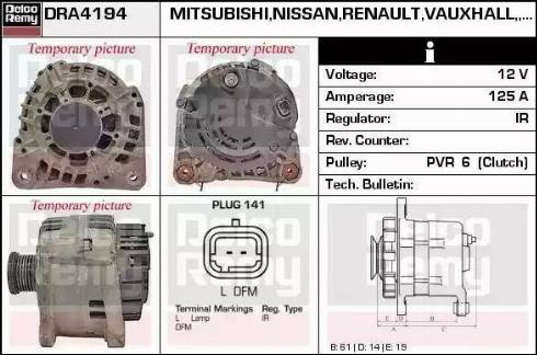 Remy DRA4194 - Генератор autospares.lv