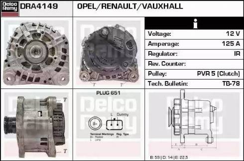 Remy DRA4149 - Генератор autospares.lv