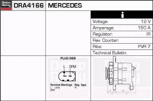 Remy DRA4166 - Генератор autospares.lv