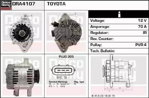 Remy DRA4107 - Генератор autospares.lv