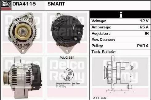 Remy DRA4115 - Генератор autospares.lv