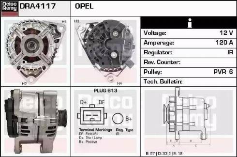 Remy DRA4117 - Генератор autospares.lv