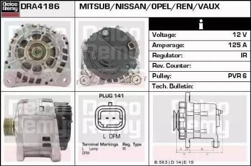 Remy DRA4186 - Генератор autospares.lv